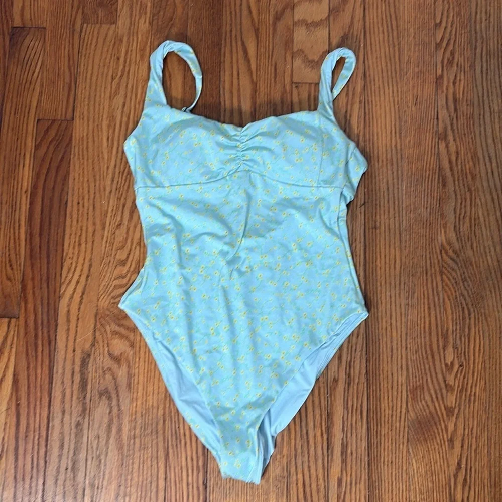 Andie‎ The Nadi One Piece Swimsuit Blue Powder Ditsy Floral size S NWT